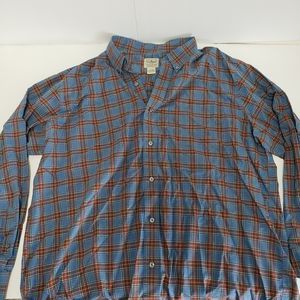 LL Bean Traditional Fit Button Down Plaid Shirt Men's Size XXL Item ID 500539